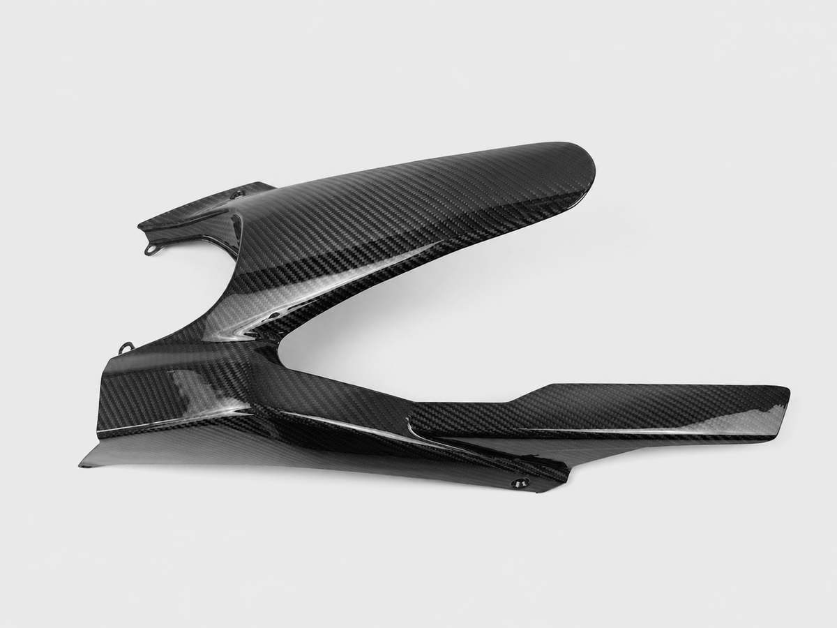 CFMOTO 675SR-R dry carbon fiber Extended Rear Hugger