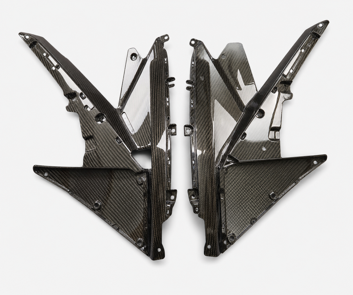 CFMOTO 675SR-R dry carbon fiber Inner Fairing Panels