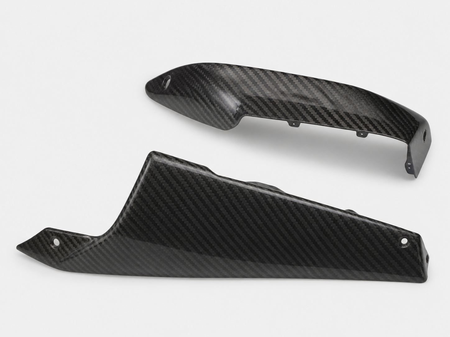 Kawasaki Ninja 400 dry carbon fiber Exhaust Surround Heat Shield – product view