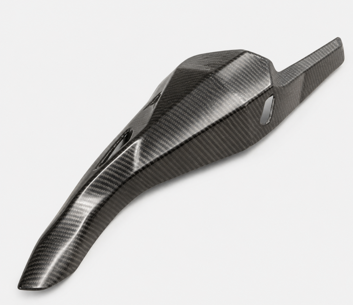 Kawasaki Ninja 400 dry carbon fiber Exhaust Heat Shield – product view