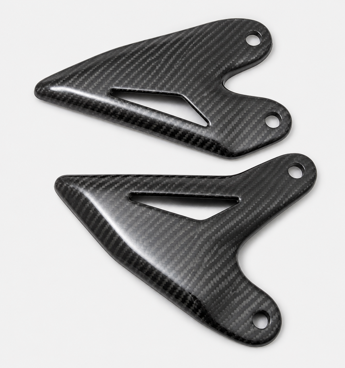 Kawasaki Ninja 400 dry carbon fiber Heel Guards – product view