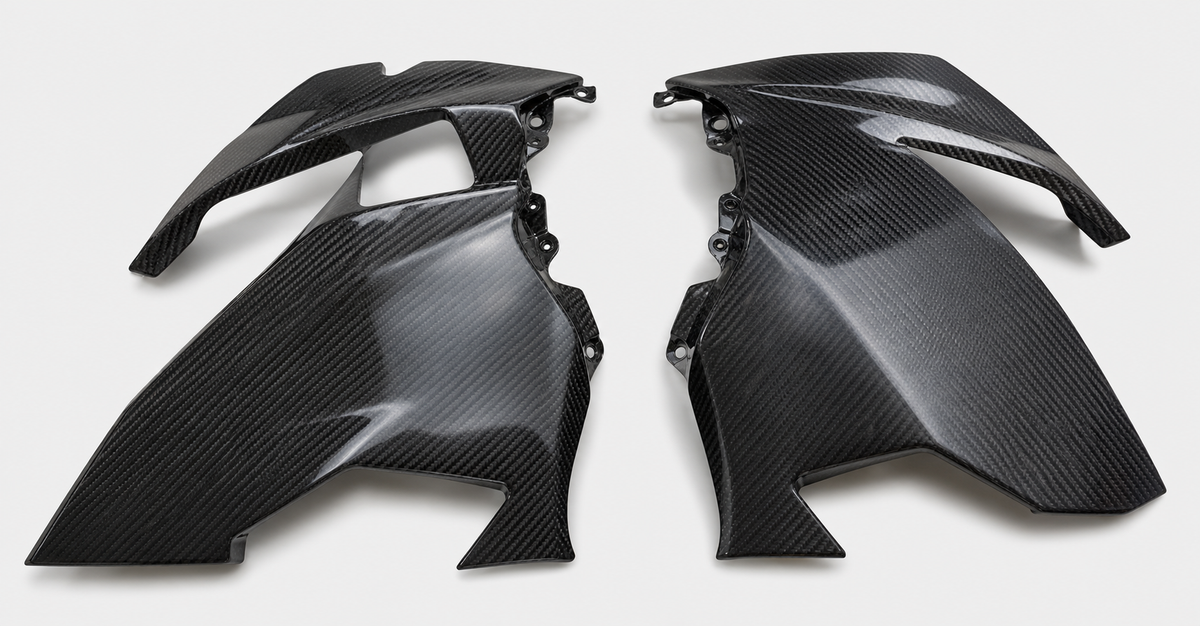 Kawasaki Ninja 400 dry carbon fiber Right Main Fairing Panel Set – product view