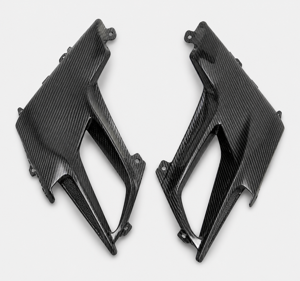 Kawasaki Ninja 400 dry carbon fiber Right Side Access Panel Set – product view