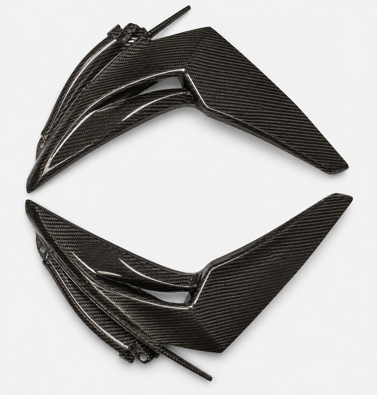 Kawasaki Z1000 dry carbon fiber Front Fairing Side Panels – product view