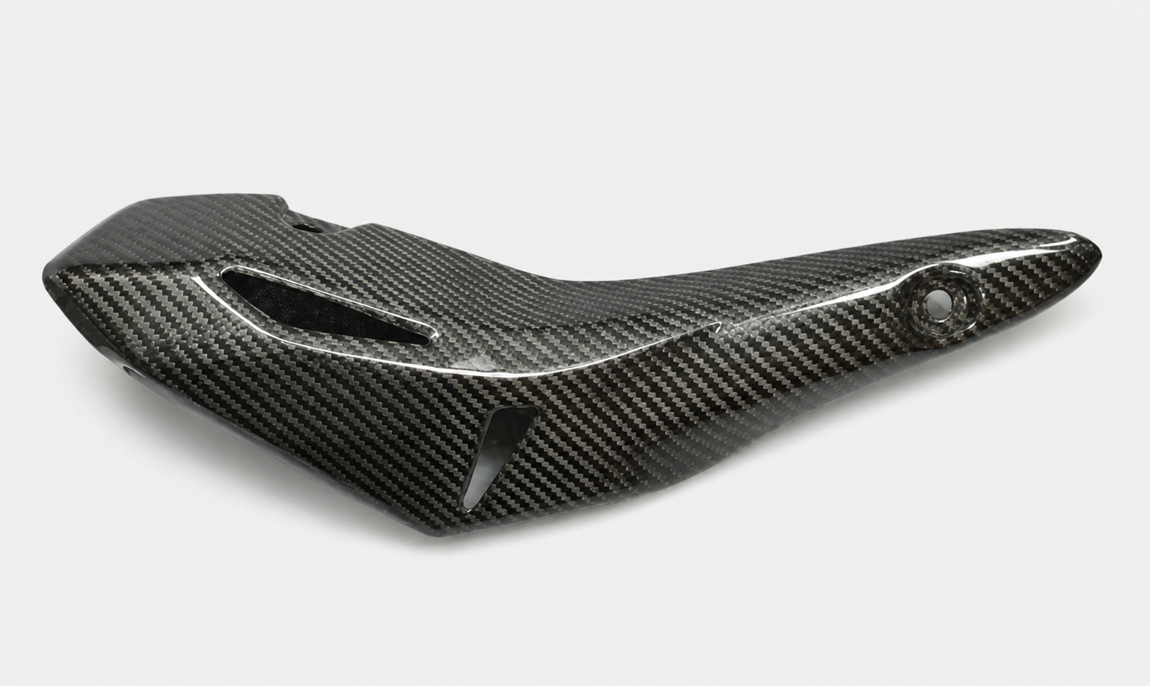 Kawasaki Z900 dry carbon fiber Front Exhaust Heat Shield – product view