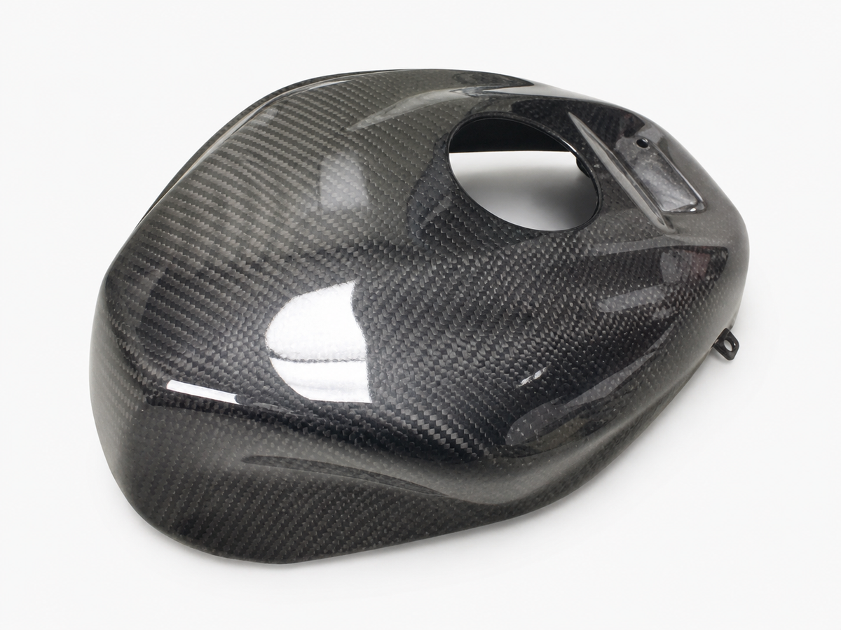 Kawasaki Ninja ZX-25R dry carbon fiber Raised Tank Cover – product view
