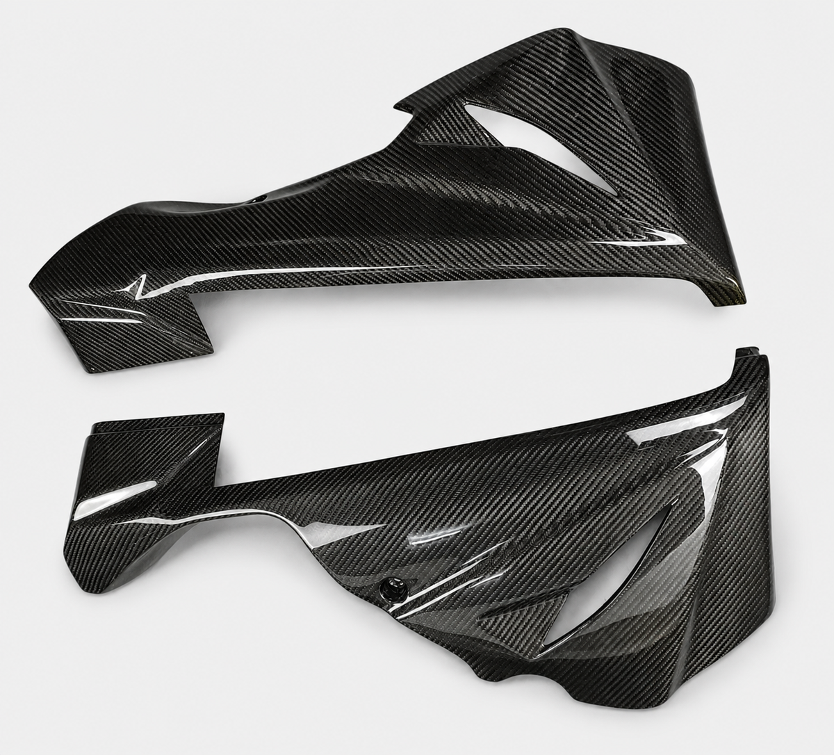 Kawasaki Ninja ZX-4R / ZX-4RR dry carbon fiber Extended Lower Fairing Panel Set – product view