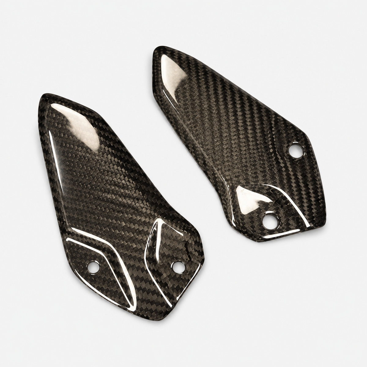 Kawasaki Ninja ZX-4R / ZX-4RR dry carbon fiber Heel Guards – product view