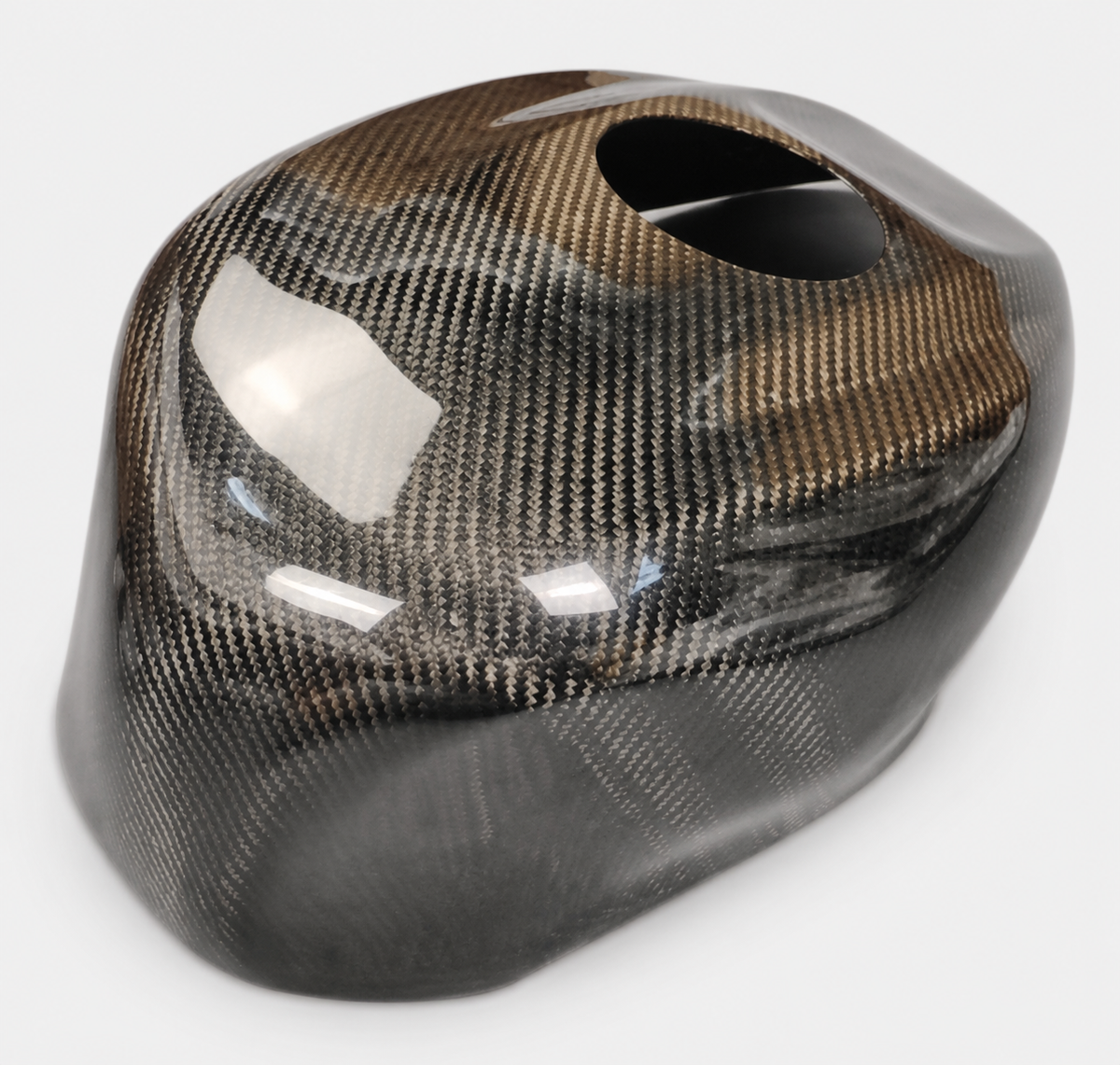 Kawasaki Ninja ZX-4R / ZX-4RR dry carbon fiber Raised Tank Cover – product view