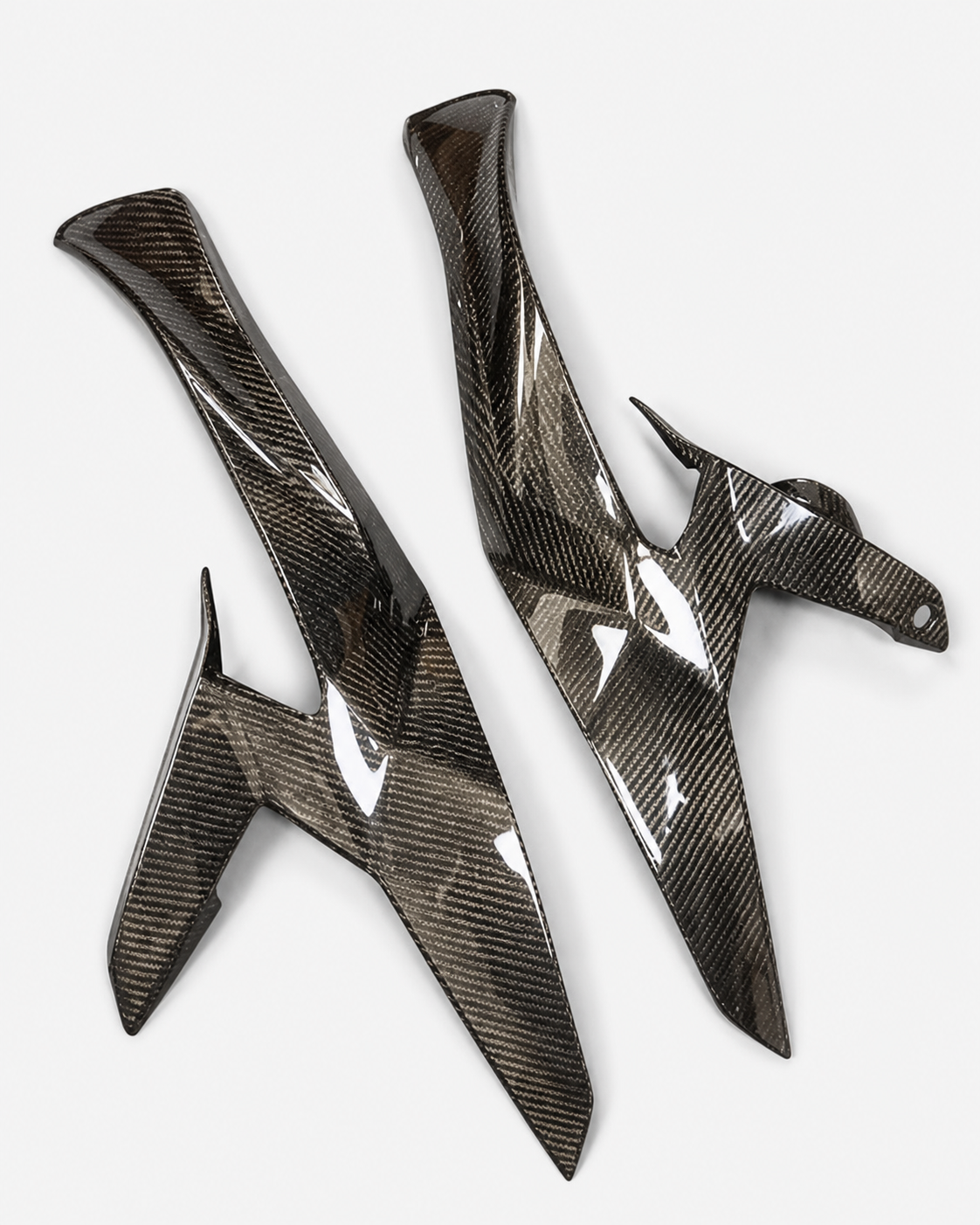 Kawasaki Ninja ZX-4R / ZX-4RR dry carbon fiber Outer Tank Side Panels – product view