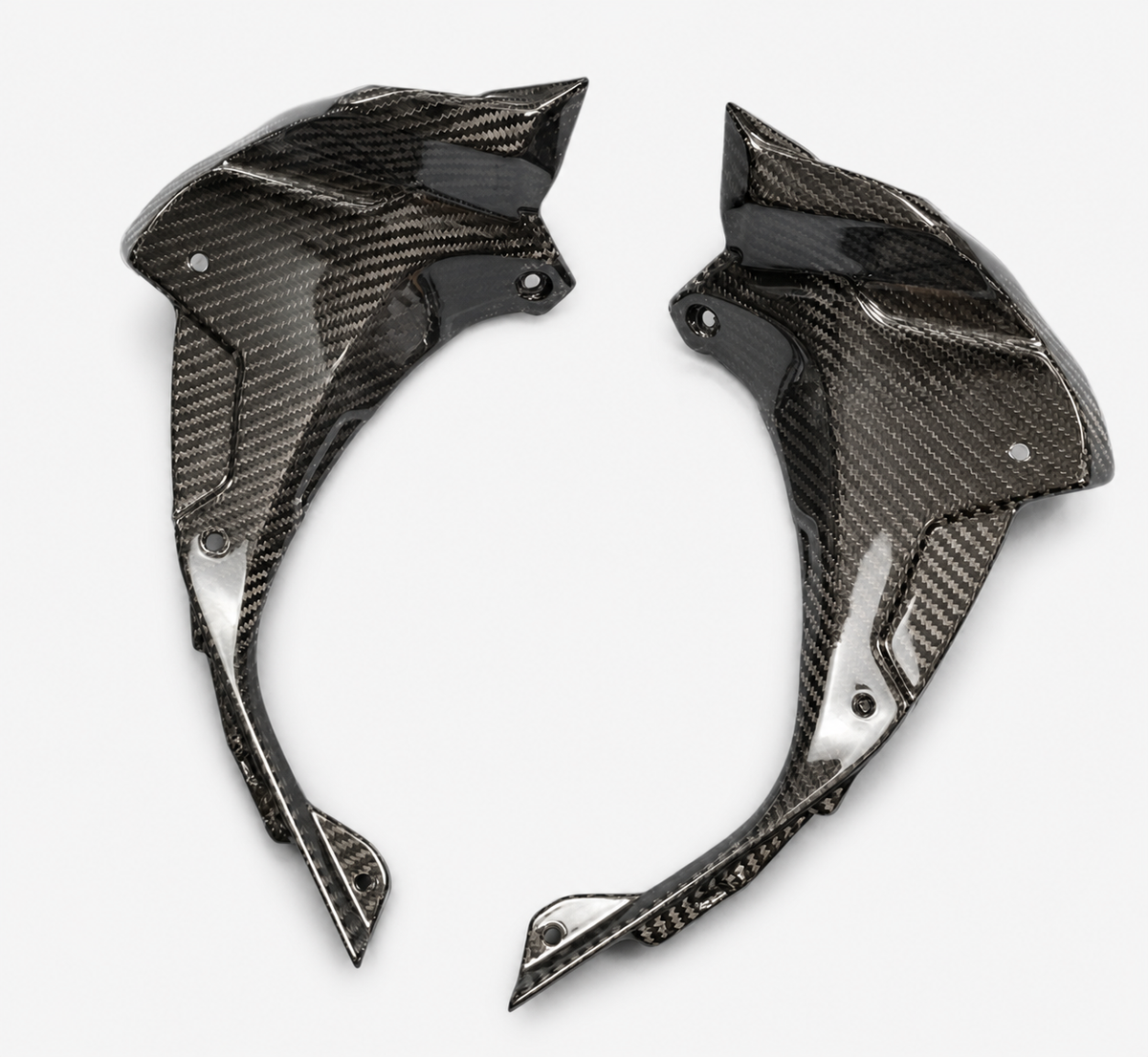 Kawasaki Ninja ZX-6R dry carbon fiber Instrument Side Panels – product view