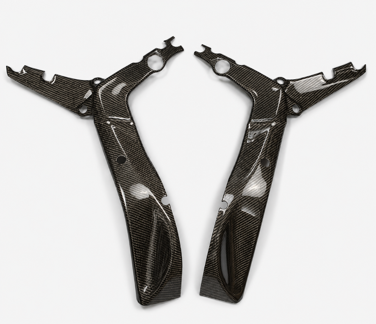 Kawasaki Ninja ZX-6R dry carbon fiber Frame Covers – product view