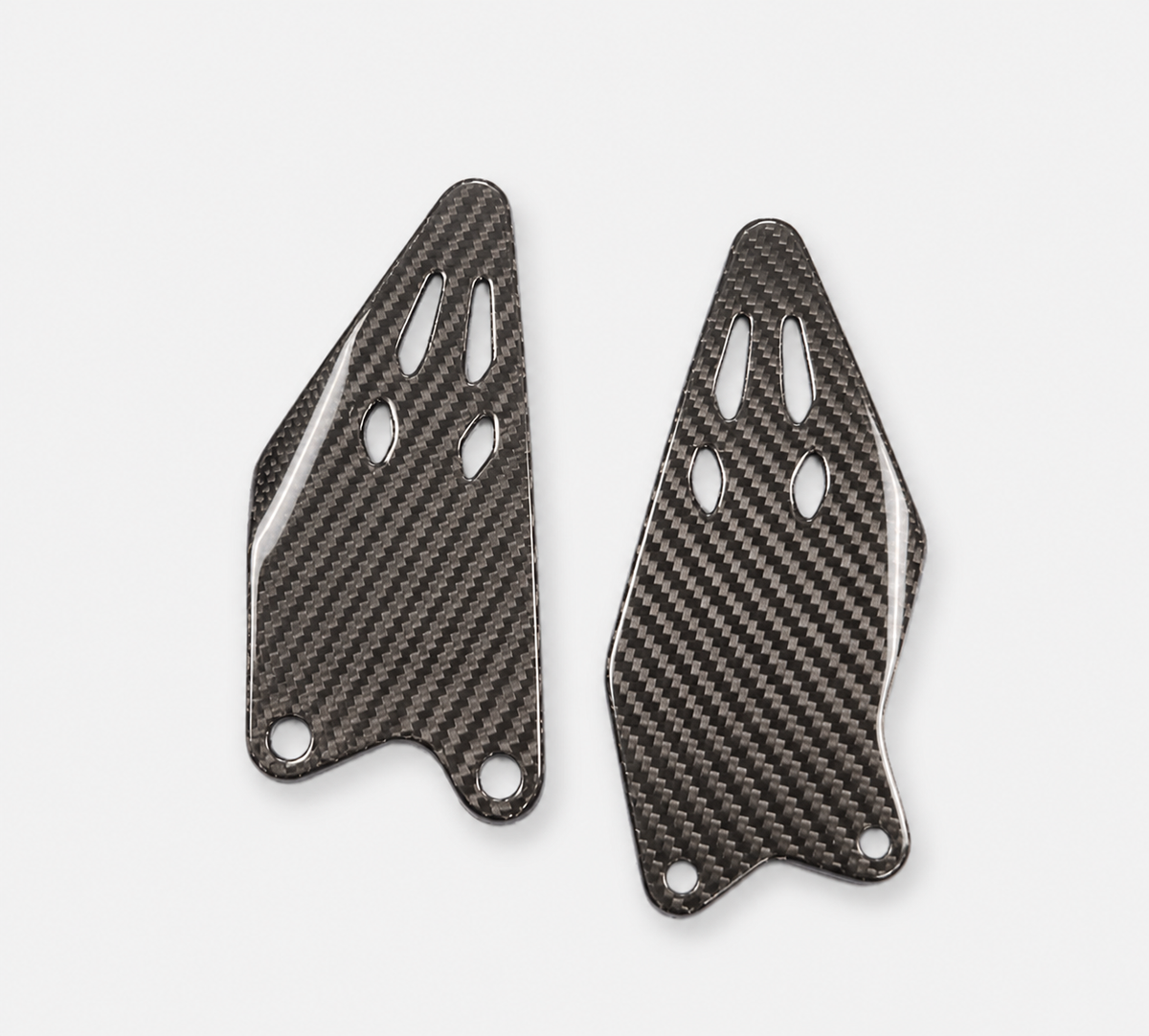 Kawasaki Ninja ZX-6R dry carbon fiber Heel Guards – product view