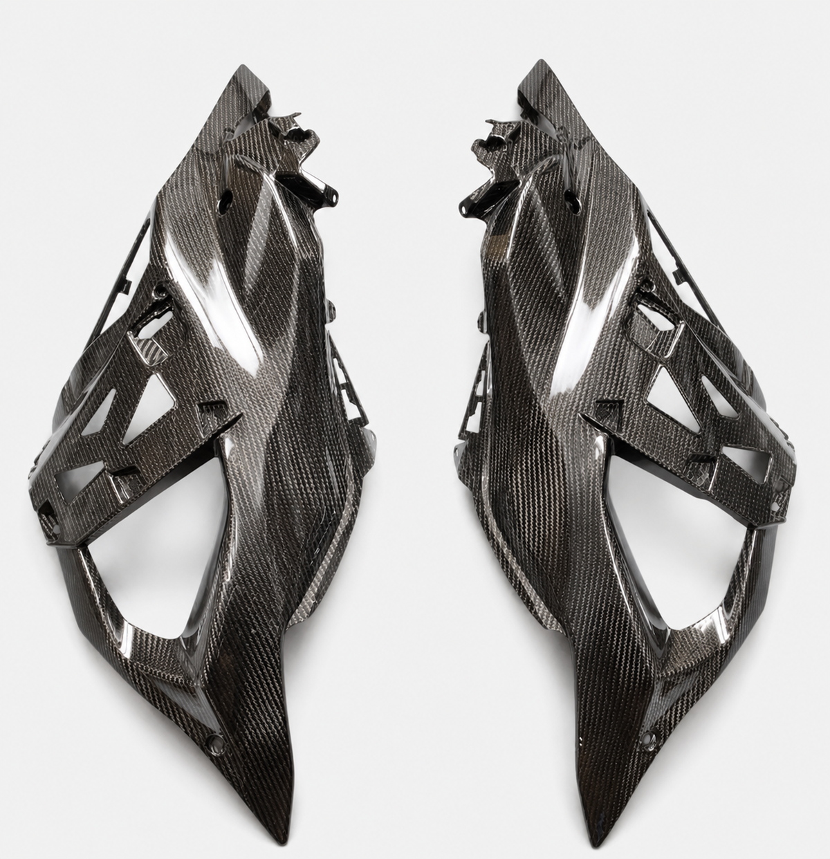 Kawasaki Ninja ZX-6R dry carbon fiber Inner Fairing Panels – product view