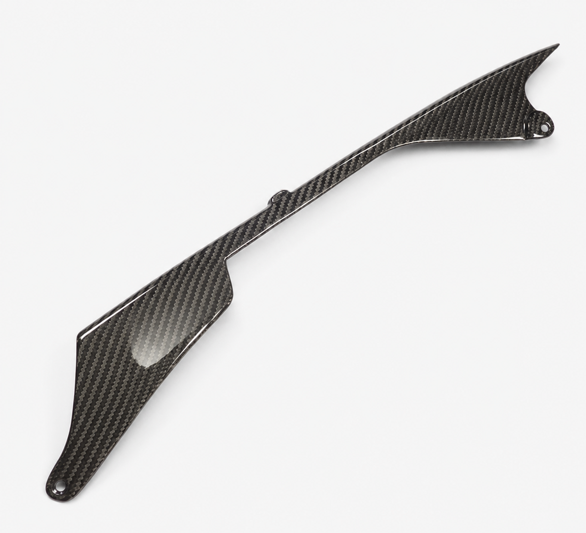Kawasaki Ninja ZX-6R dry carbon fiber Extended Chain Guard – product view