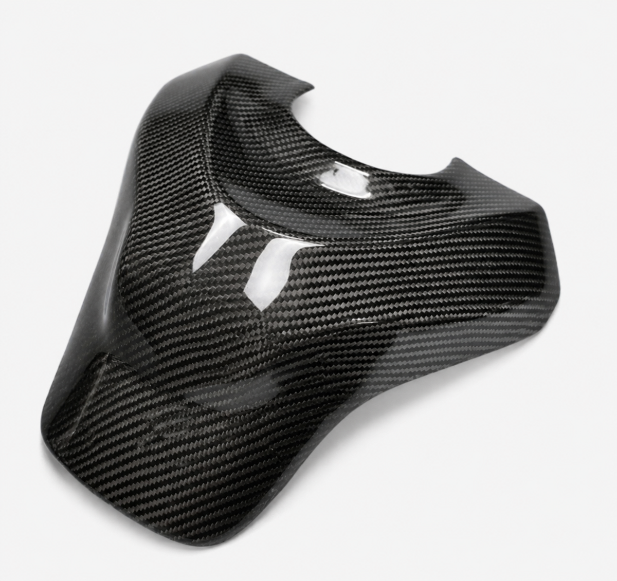 Kawasaki Ninja ZX-6R dry carbon fiber Raised Tank Cover – product view