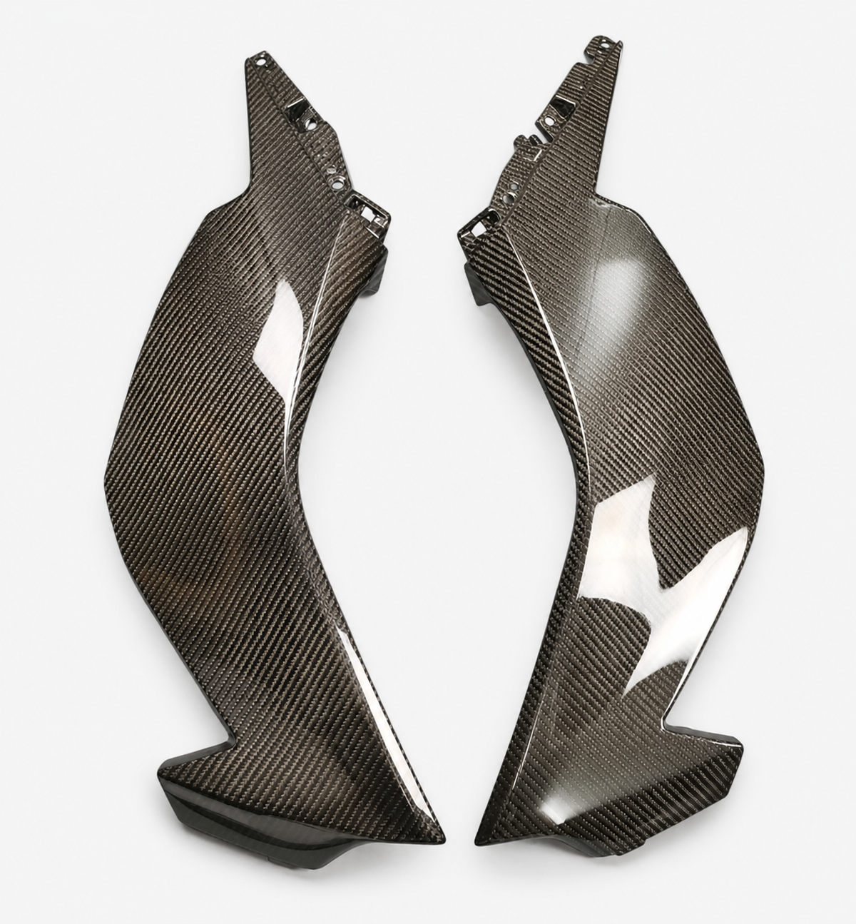 Kawasaki Ninja ZX-6R dry carbon fiber Side Fairing Panels – product view