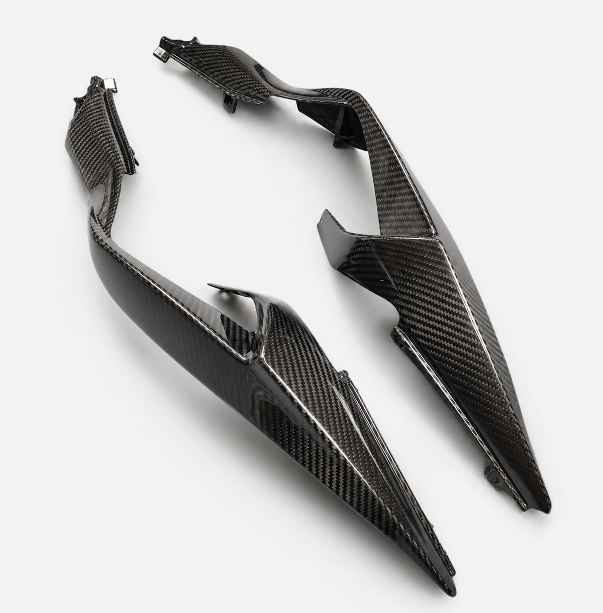 Kawasaki Ninja ZX-6R dry carbon fiber Tail Fairing Side Panels – product view