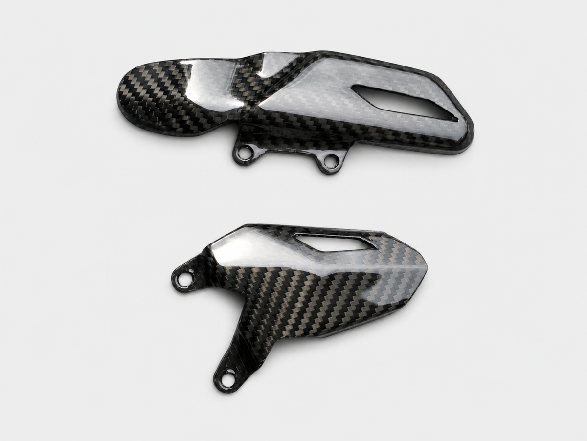 QJMotor SRK 800 RR dry carbon fiber Heel Guards