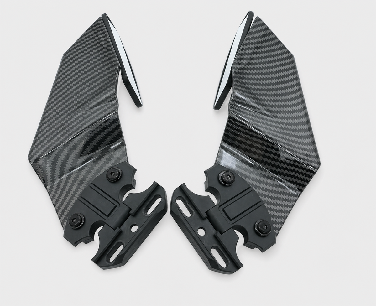 QJMotor SRK 800 RR dry carbon fiber rearview mirror set