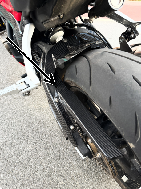 QJMotor SRK 800 RR dry carbon fiber Swingarm Covers