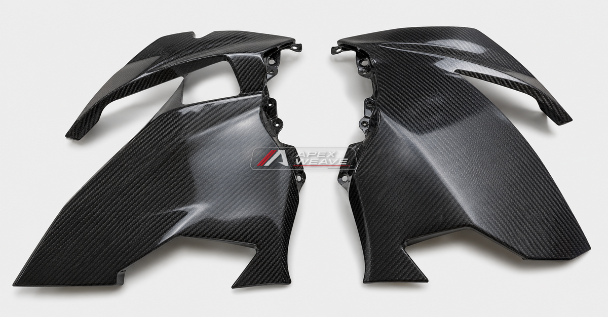 Kawasaki Ninja 400 dry carbon fiber Right Main Fairing Panel Set – product view
