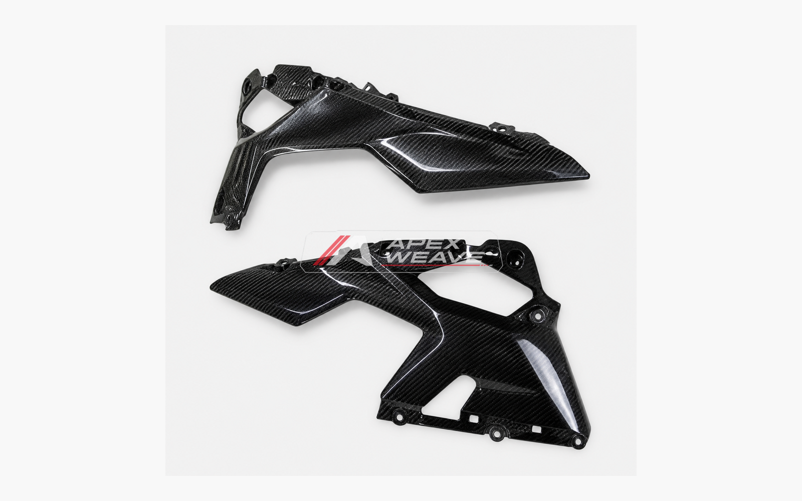 Kawasaki Ninja 400 dry carbon fiber Right Mid-Lower Fairing Panel Set – product view