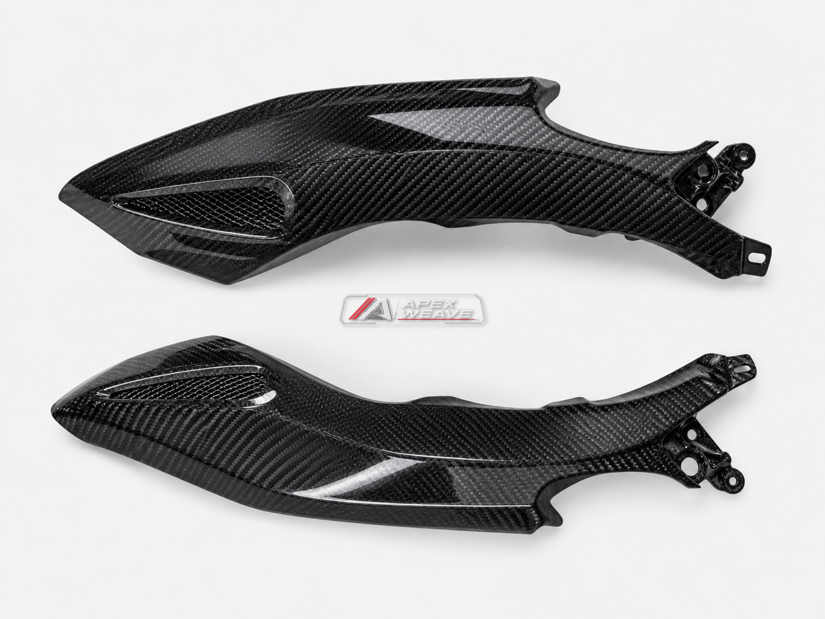 Kawasaki Ninja 400 dry carbon fiber Tail Side Panels – product view