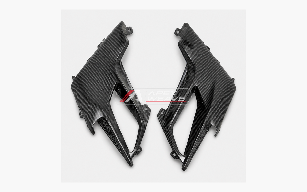 Kawasaki Ninja 400 dry carbon fiber Right Side Access Panel Set – product view