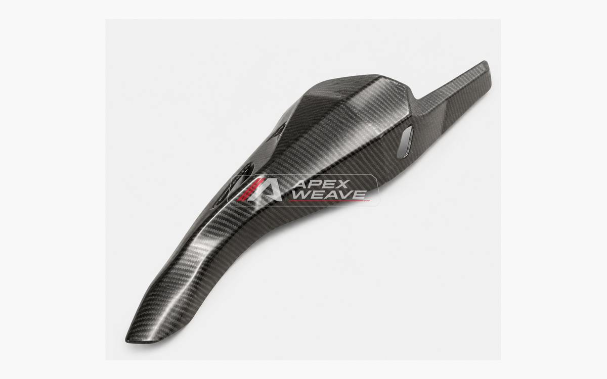 Kawasaki Ninja 400 dry carbon fiber Exhaust Heat Shield – product view