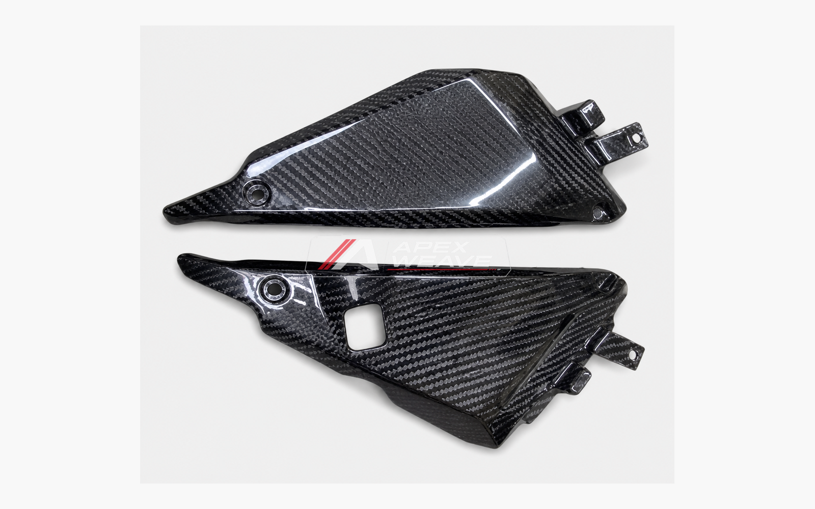 Kawasaki Ninja 650 dry carbon fiber Under-Seat Side Panels – product view
