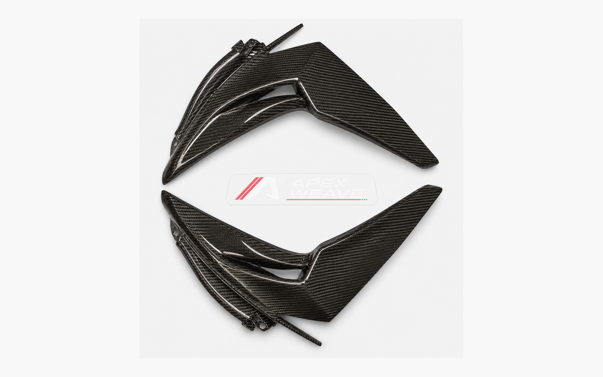 Kawasaki Z1000 dry carbon fiber Front Fairing Side Panels – product view