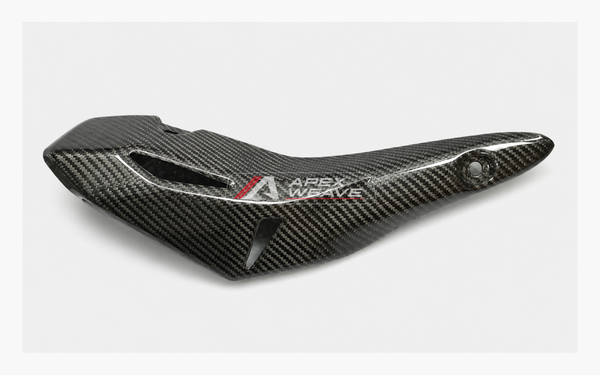 Kawasaki Z900 dry carbon fiber Front Exhaust Heat Shield – product view