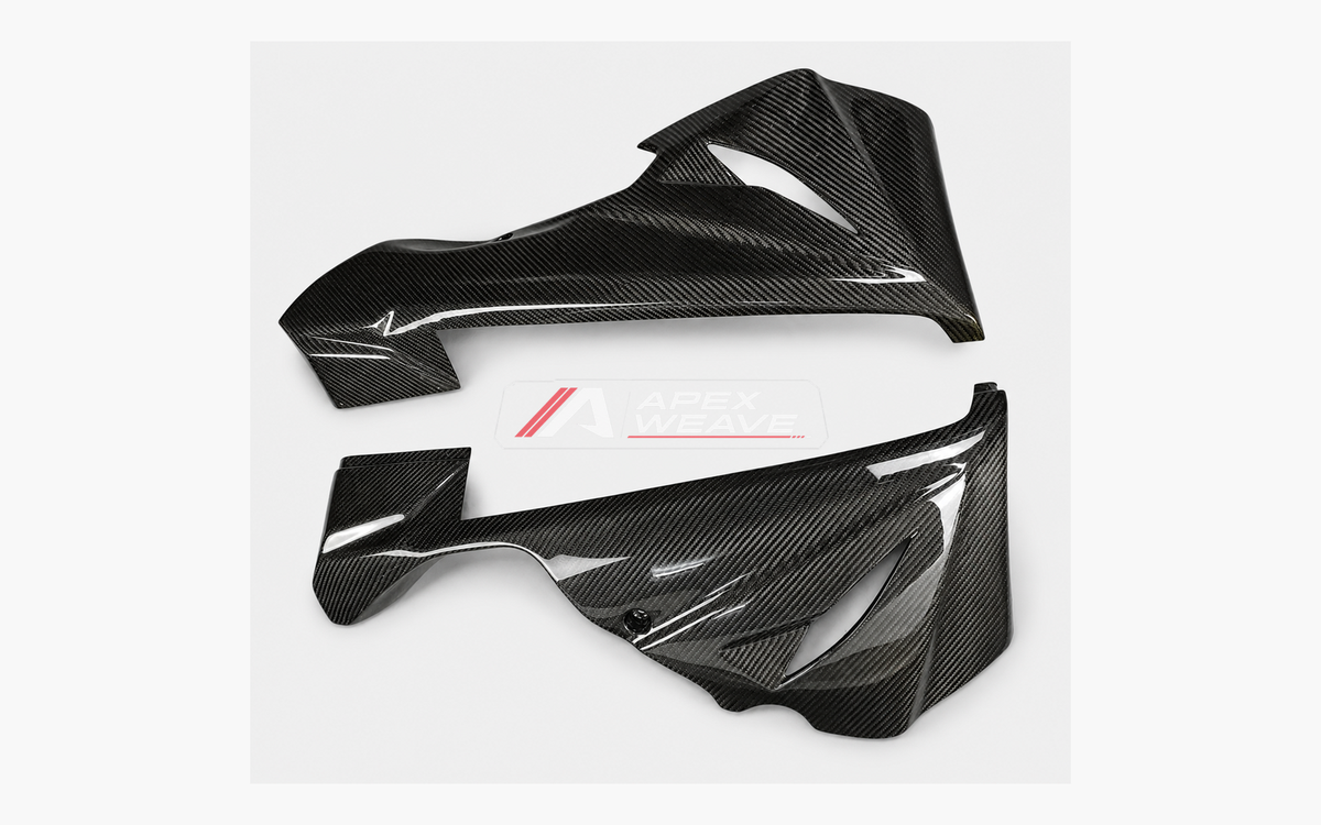 Kawasaki Ninja ZX-4R / ZX-4RR dry carbon fiber Extended Lower Fairing Panel Set – product view