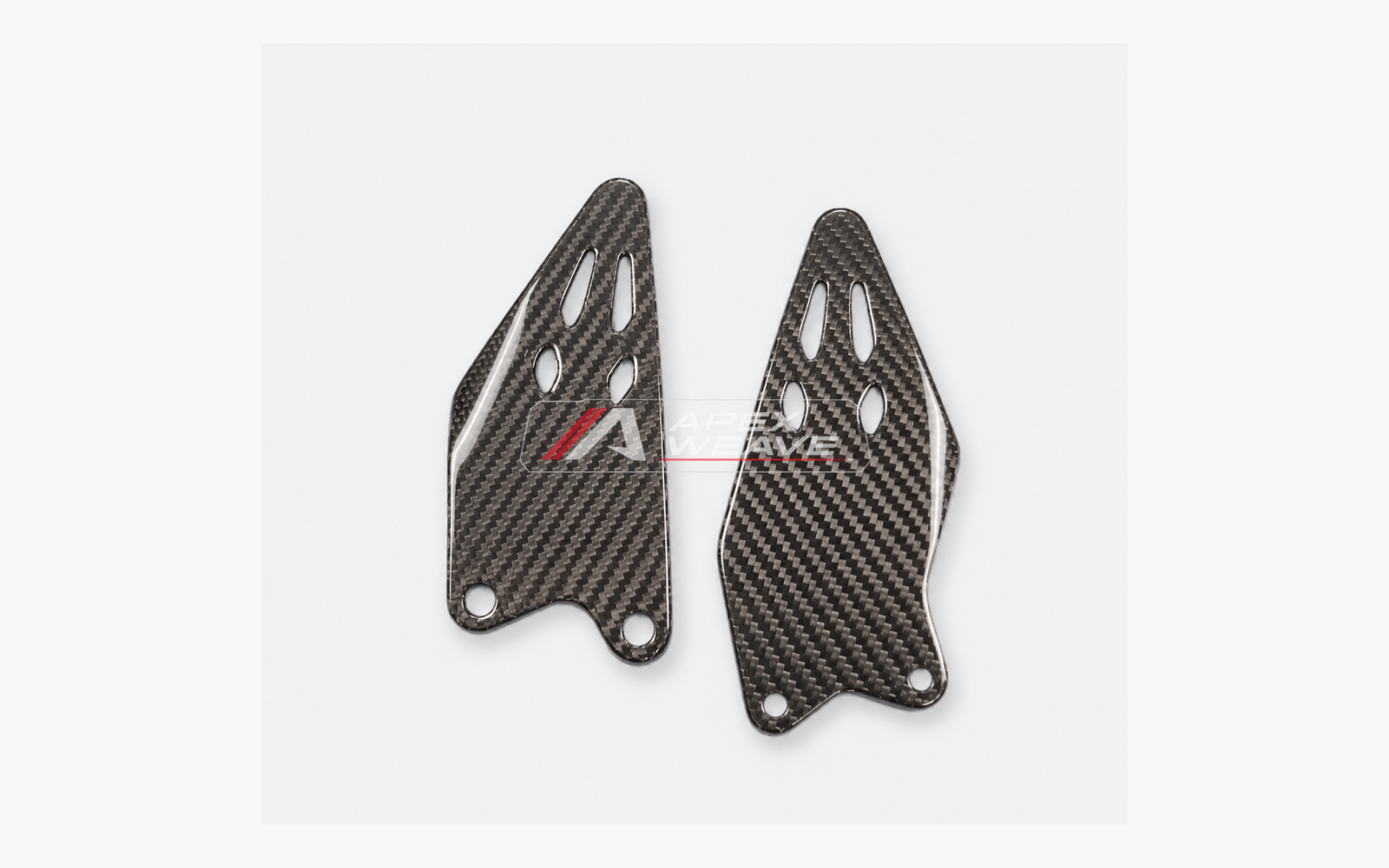 Kawasaki Ninja ZX-6R dry carbon fiber Heel Guards – product view