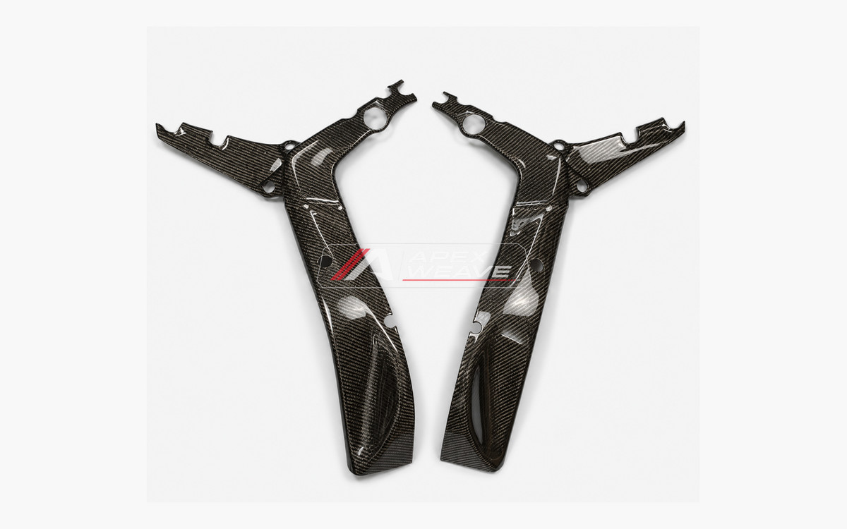 Kawasaki Ninja ZX-6R dry carbon fiber Frame Covers – product view