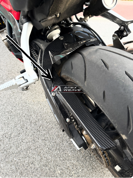 QJMotor SRK 800 RR dry carbon fiber Swingarm Covers